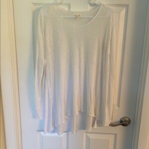 Eileen Fisher Cream Long Sleeve Top